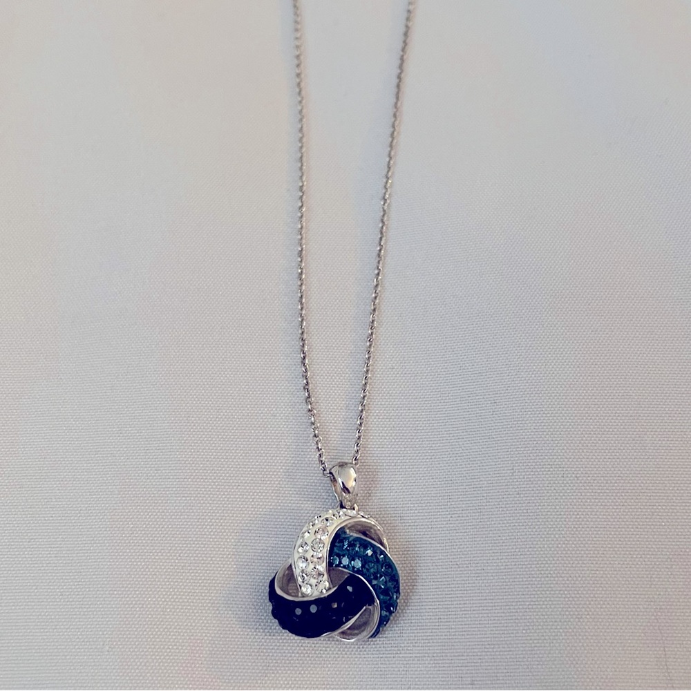 Kohls Genuine Crystal Pendant Necklace | Color: Silver
